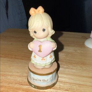 Precious Moments “ You’re No. 1 “ Figurine with Heart and Bow